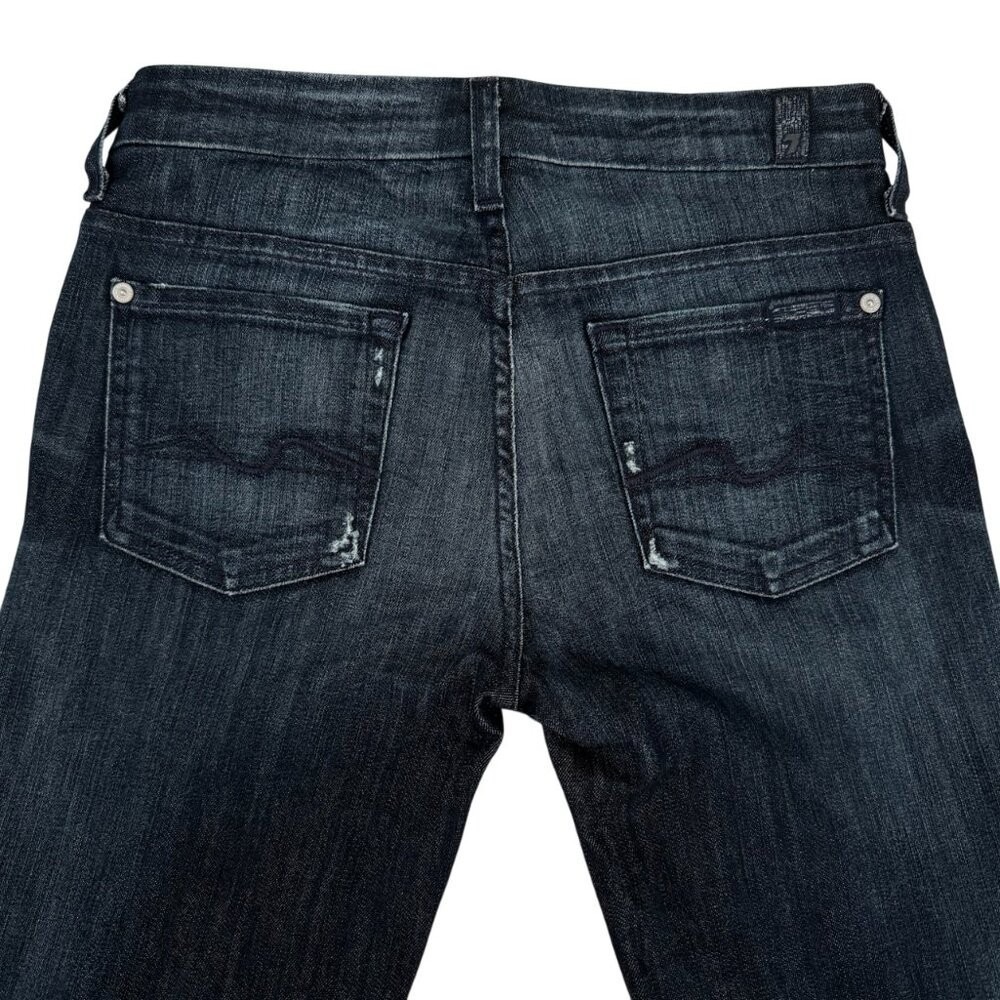 7 For All Mankind Kimmie Bootcut Jeans Women's 26 Dark Wash Stretch USA Classic - Picture 7 of 9